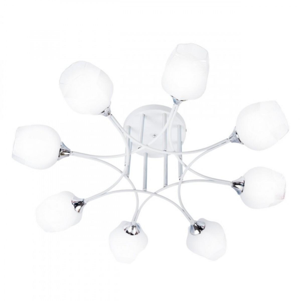 Потолочная люстра IMEX MD.4881-8-S WH+CH Потолочная люстра IMEX MD.4881-8-S WH+CH
