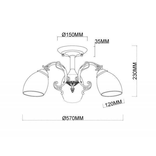 Потолочная люстра MyFar Ceiling Biene MR1522-3C Потолочная люстра MyFar Ceiling Biene MR1522-3C