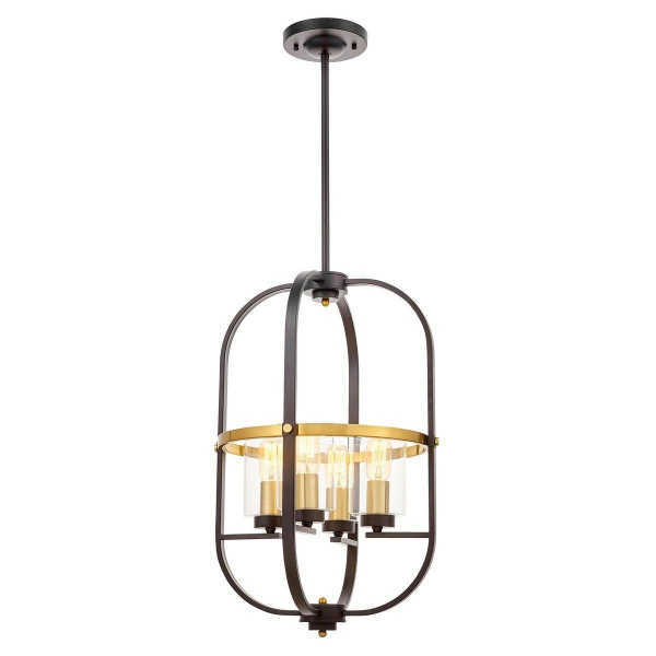 Подвесная люстра Lumina Deco Monterey LDP 1141-4 BK+MD Подвесная люстра Lumina Deco Monterey LDP 1141-4 BK+MD
