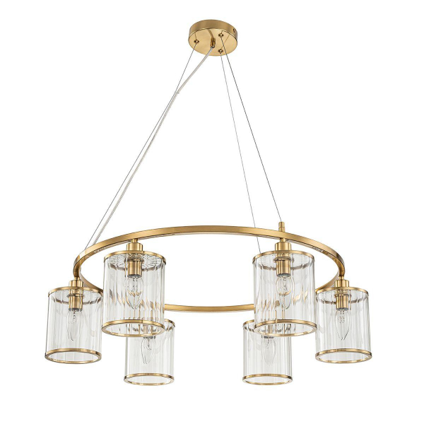 Подвесная люстра Indigo Dante 13022/6P Brass V000405 Подвесная люстра Indigo Dante 13022/6P Brass V000405