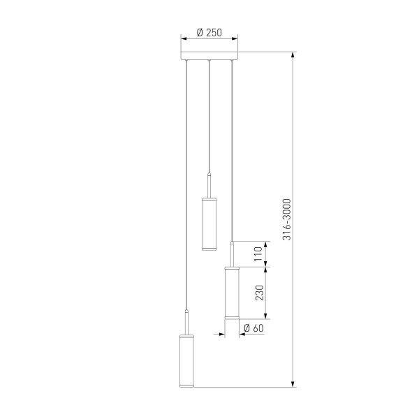 Подвесная светодиодная люстра Eurosvet Stark 50386/3 LED Подвесная светодиодная люстра Eurosvet Stark 50386/3 LED
