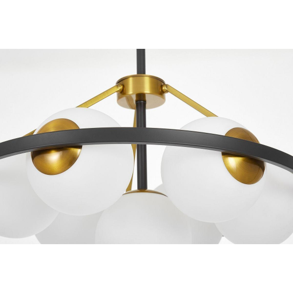 Подвесная люстра Lumina Deco Donzano LDP 8034-7 BK+WT Подвесная люстра Lumina Deco Donzano LDP 8034-7 BK+WT