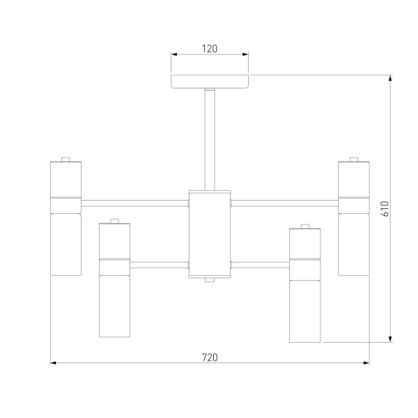 Подвесная люстра Eurosvet Tesoro 70125/8 черный