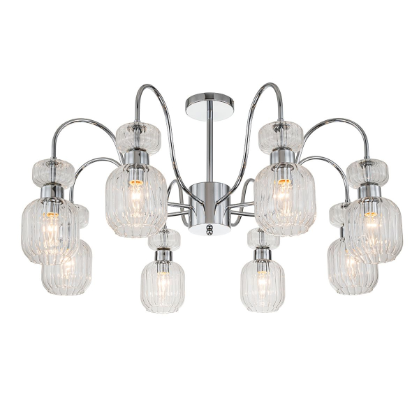 Потолочная люстра Escada Gloss 1141/8PL Chrome/Clear