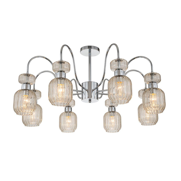 Потолочная люстра Escada Gloss 1141/8PL Chrome/Beige Потолочная люстра Escada Gloss 1141/8PL Chrome/Beige