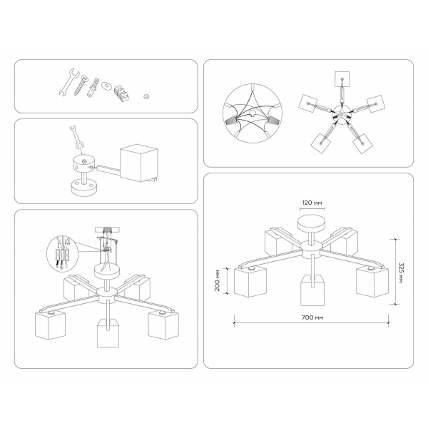 Потолочная люстра Ambrella light Traditional Loft TR83118 Потолочная люстра Ambrella light Traditional Loft TR83118