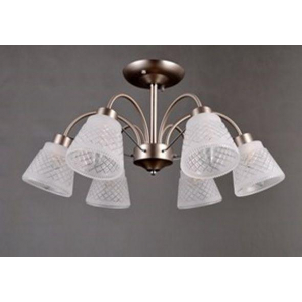 Потолочная люстра Elvan LU-38460/6-E14-Si+Wh Потолочная люстра Elvan LU-38460/6-E14-Si+Wh