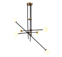 Подвесная люстра Gerhort G31108/6BK+GD WT