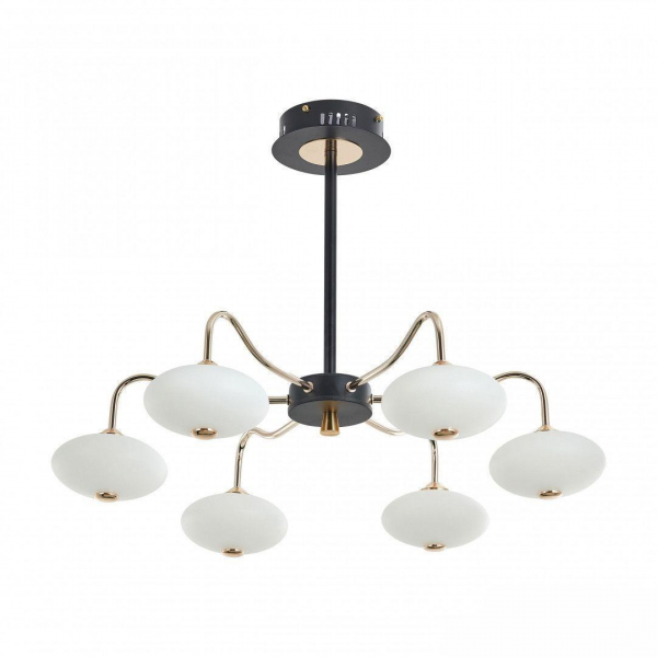 Потолочная светодиодная люстра Arte Milano Neapol73908 273908/6 BK/GD Потолочная светодиодная люстра Arte Milano Neapol73908 273908/6 BK/GD