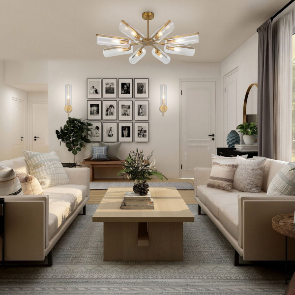 Потолочная люстра Eurosvet Trompeta 70144/8 латунь