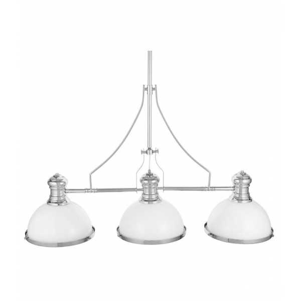 Подвесная люстра Lumina Deco Ettore LDP 710-3 WT+CHR Подвесная люстра Lumina Deco Ettore LDP 710-3 WT+CHR