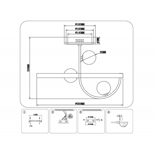 Потолочная светодиодная люстра Ambrella light Comfort LineTech FL66263 Потолочная светодиодная люстра Ambrella light Comfort LineTech FL66263