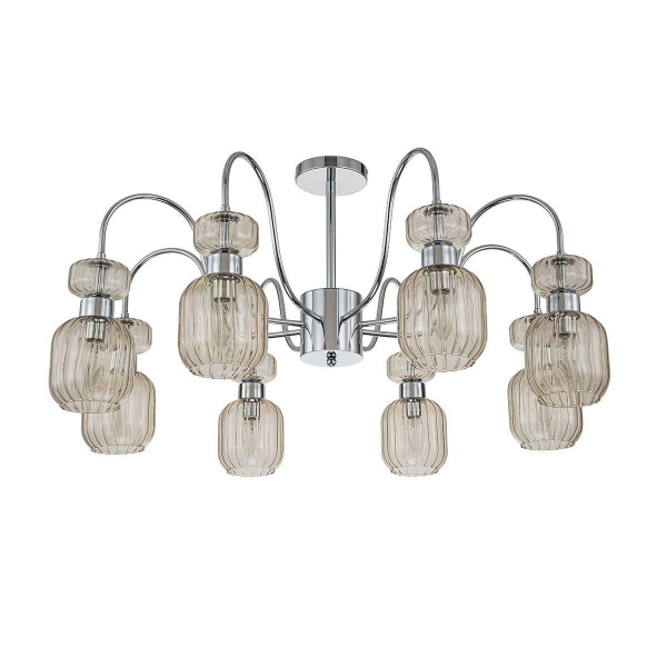 Потолочная люстра Escada Gloss 1141/8PL Chrome/Beige Потолочная люстра Escada Gloss 1141/8PL Chrome/Beige