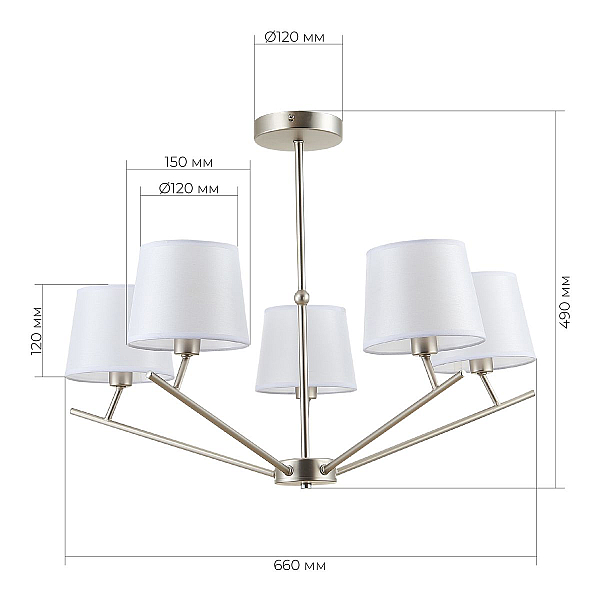 Потолочная люстра Evoluce Denice SLE300102-05