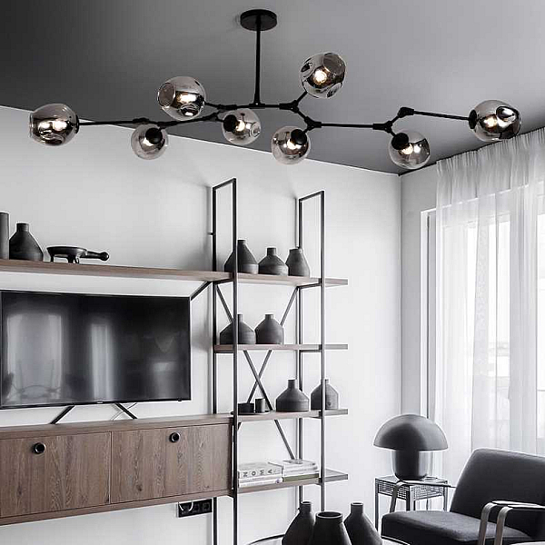 Подвесная люстра Imperium Loft Адель Branching Bubble Chandelier L11 Black Amber 239861-22