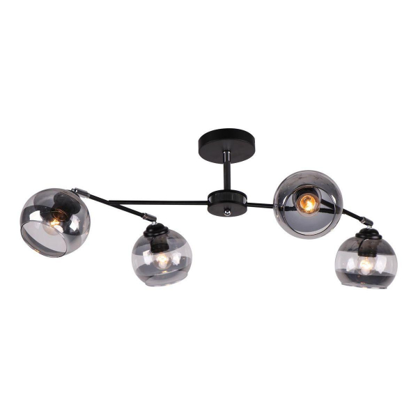 Потолочная люстра IMEX MD.9460-4-S BK+CH Потолочная люстра IMEX MD.9460-4-S BK+CH