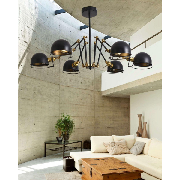 Подвесная люстра Lumina Deco Valmonti LDP D015-6 BK Подвесная люстра Lumina Deco Valmonti LDP D015-6 BK
