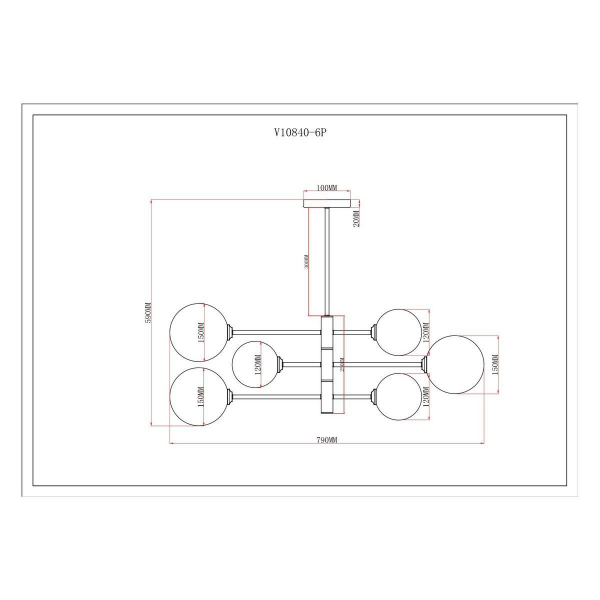 Подвесная люстра Moderli Molecule V10840-6P Подвесная люстра Moderli Molecule V10840-6P