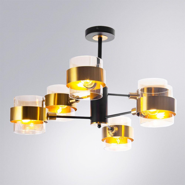 Потолочная люстра Arte Lamp Carlo A8205SP-6BK Потолочная люстра Arte Lamp Carlo A8205SP-6BK