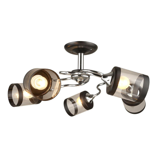 Потолочная люстра IMEX MD.3470-5-S CH+BK Потолочная люстра IMEX MD.3470-5-S CH+BK