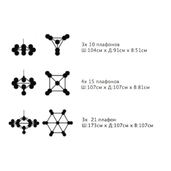 Подвесная люстра Imperium Loft Modo Chandelier 74962-22