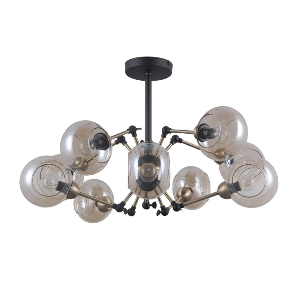 Потолочная люстра Gerhort G71147/10MBK+AB AMB Потолочная люстра Gerhort G71147/10MBK+AB AMB
