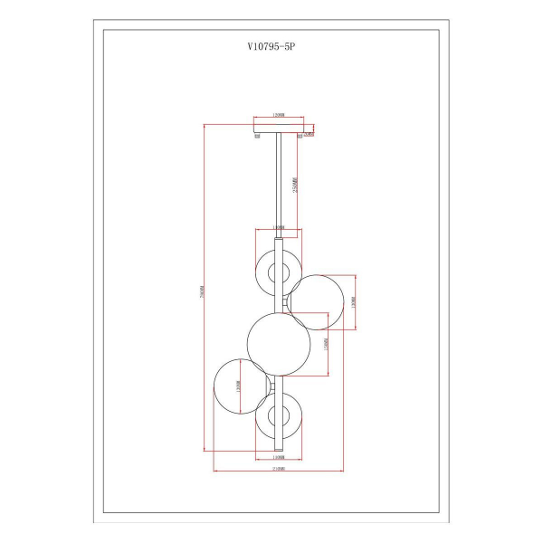Подвесная люстра Moderli Molly V10795-5P Подвесная люстра Moderli Molly V10795-5P