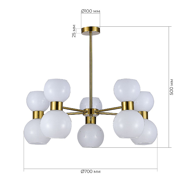 Потолочная люстра Evoluce Thonet SLE1138-302-10