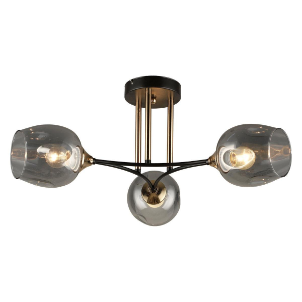 Потолочная люстра IMEX MD.4882-3-S COFFEE+FGD Потолочная люстра IMEX MD.4882-3-S COFFEE+FGD