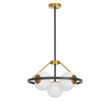 Подвесная люстра Lumina Deco Donzano LDP 8034-5 BK+WT