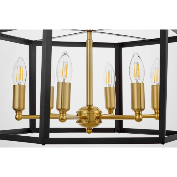 Подвесная люстра Lumina Deco Lorton LDP 1142-6 BK+MD Подвесная люстра Lumina Deco Lorton LDP 1142-6 BK+MD
