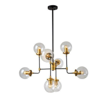 Подвесная люстра Elvan LU-171/8-E27-Bk-Gl