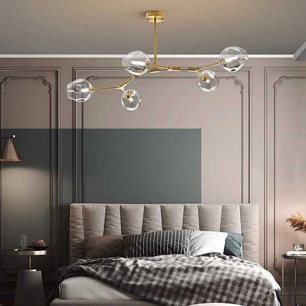 Подвесная люстра Imperium Loft Адель Branching Bubble Chandelier L11 Black Amber 239861-22