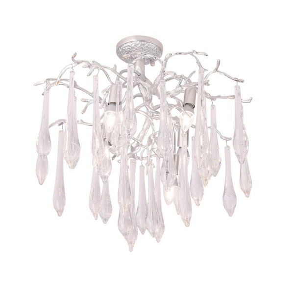 Потолочная люстра Crystal Lux REINA PL5 D600 SILVER PATINA Потолочная люстра Crystal Lux REINA PL5 D600 SILVER PATINA
