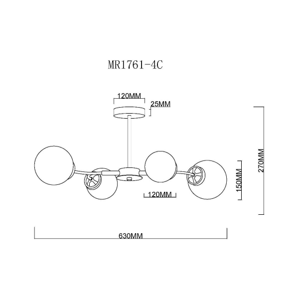 Потолочная люстра MyFar Easy MR1761-4C Потолочная люстра MyFar Easy MR1761-4C