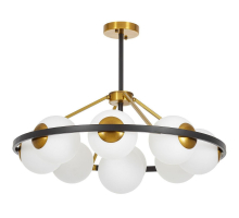 Подвесная люстра Lumina Deco Donzano LDP 8034-9 BK+WT