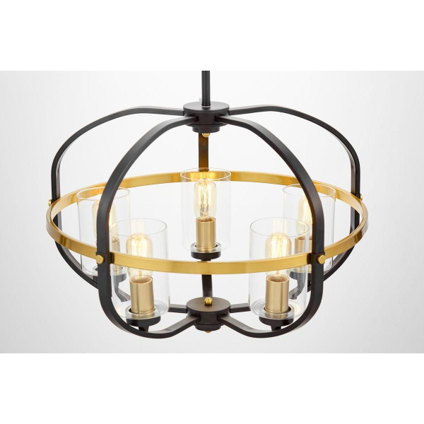 Подвесная люстра Lumina Deco Monterey LDP 1141-5 BK+MD Подвесная люстра Lumina Deco Monterey LDP 1141-5 BK+MD