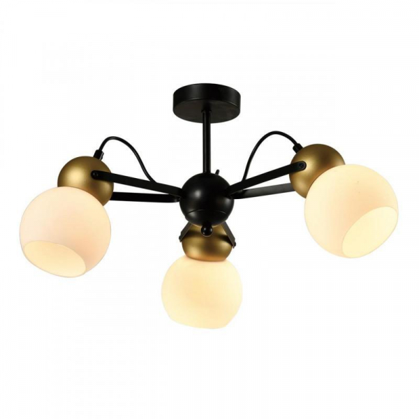 Потолочная люстра IMEX Cleo MD.22438-3-S-BK+GD Потолочная люстра IMEX Cleo MD.22438-3-S-BK+GD