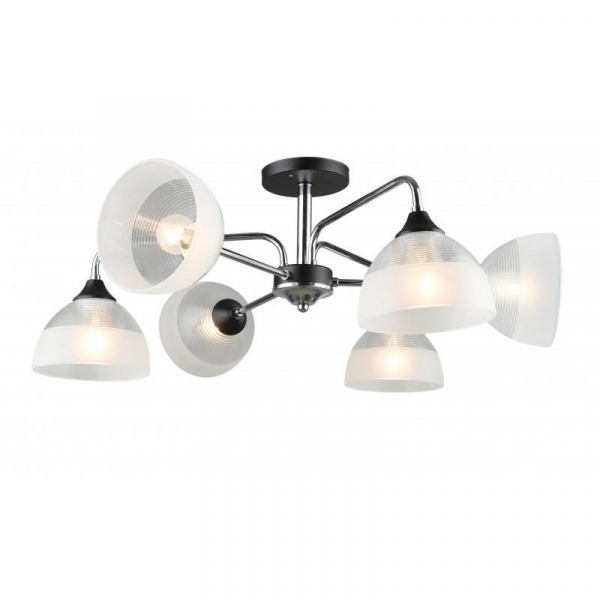 Потолочная люстра IMEX MD.4196-6-S-CH+BK Потолочная люстра IMEX MD.4196-6-S-CH+BK