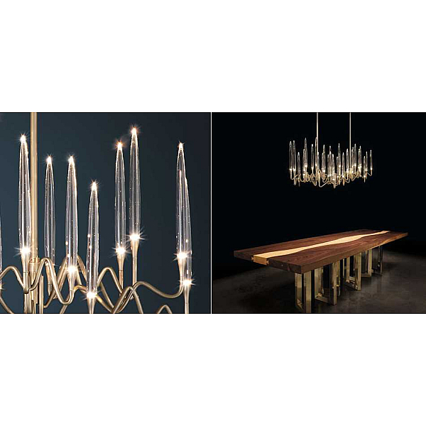 Подвесная люстра Imperium Loft Il Pezzo Chandelier Brass And Crystals L120 342634-22