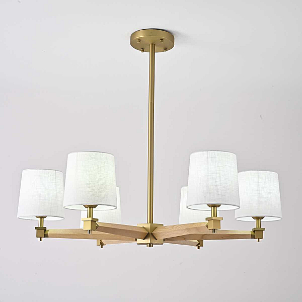 Подвесная люстра Imperium Loft Jorgenson D85 White/Light Wood 203575-26