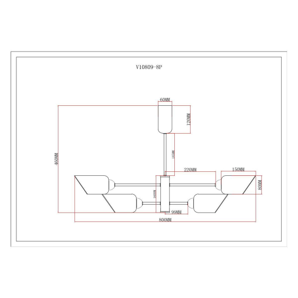 Потолочная люстра Moderli Avery V10809-8P Потолочная люстра Moderli Avery V10809-8P