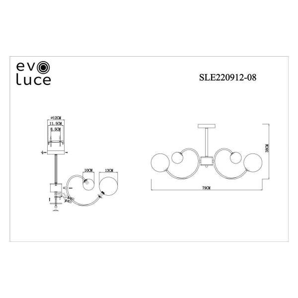 Потолочная люстра Evoluce Formae SLE220912-08 Потолочная люстра Evoluce Formae SLE220912-08