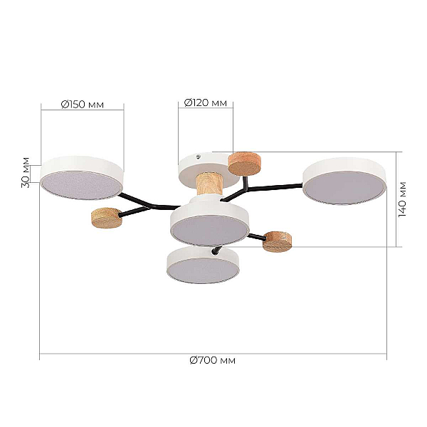Потолочная светодиодная люстра Evoluce FAEMA SLE6006-502-04