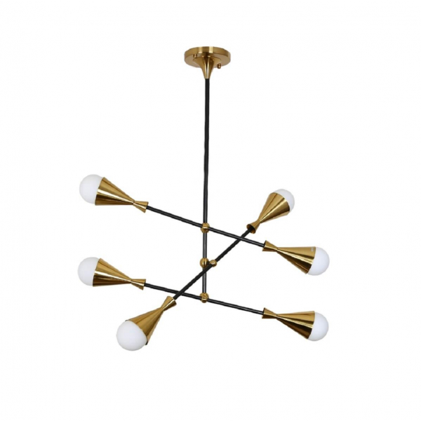 Подвесная люстра Lumina Deco Valpina LDP 6029-6 BK+MD Подвесная люстра Lumina Deco Valpina LDP 6029-6 BK+MD