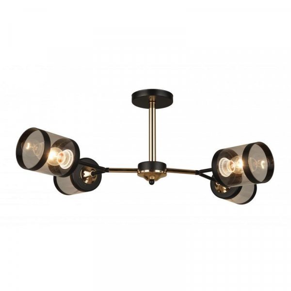 Потолочная люстра IMEX MD.3592-4-S-BK+FGD Потолочная люстра IMEX MD.3592-4-S-BK+FGD