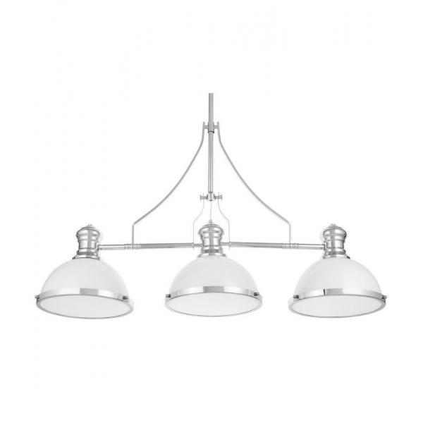 Подвесная люстра Lumina Deco Ettore LDP 710-3 WT+CHR Подвесная люстра Lumina Deco Ettore LDP 710-3 WT+CHR