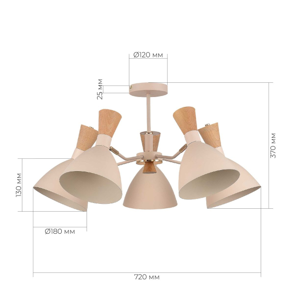 Потолочная люстра Evoluce Vista SLE1256-502-05