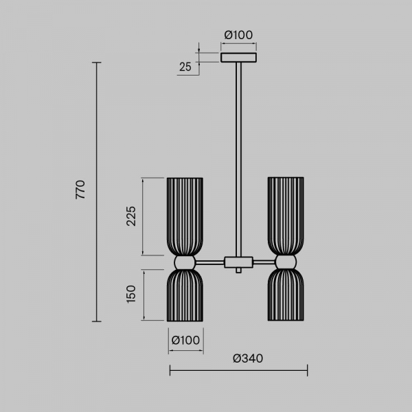 Подвесная люстра Maytoni Antic MOD302PL-06GR Подвесная люстра Maytoni Antic MOD302PL-06GR