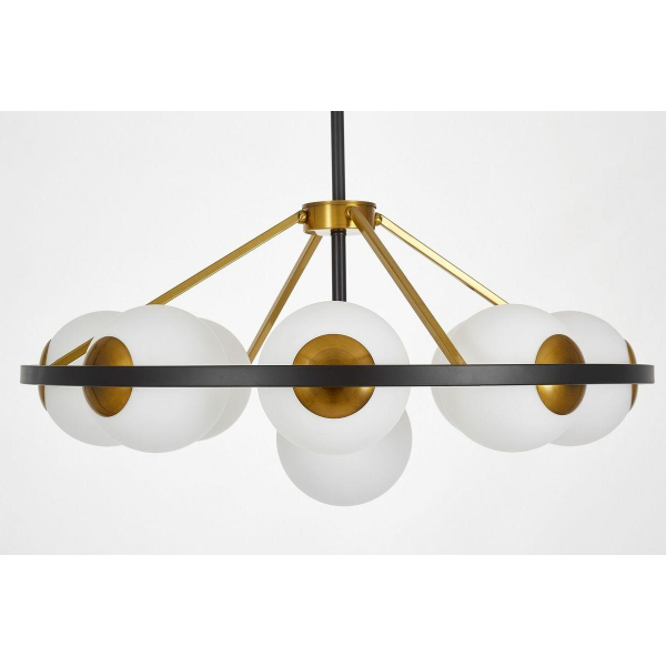 Подвесная люстра Lumina Deco Donzano LDP 8034-9 BK+WT Подвесная люстра Lumina Deco Donzano LDP 8034-9 BK+WT